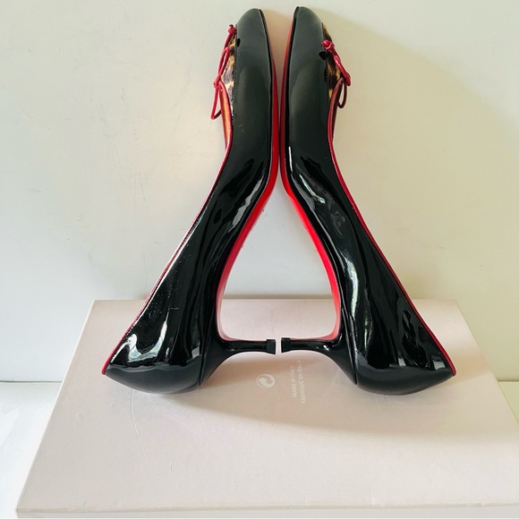 Christian Louboutin black red patent kitten heels - Picture 14 of 16